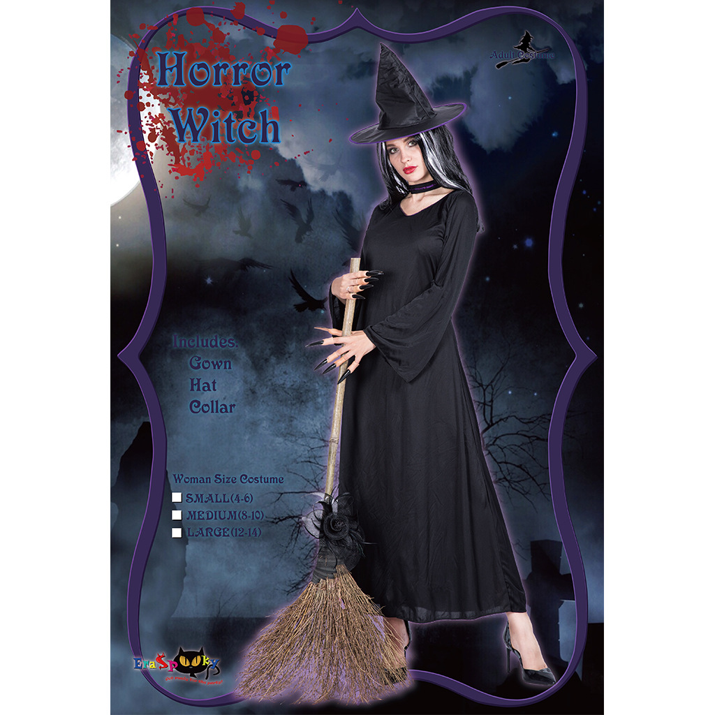 F1868 Classic Womens Elegant Witch Costume